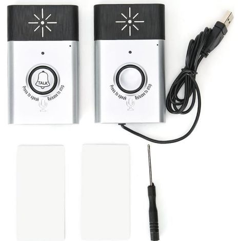 Système d'interphone sans fil à double voix double portatif de 2,4 GHz avec interphone-DIN