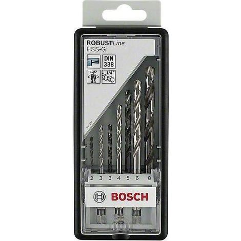 2607019922 Coffret de forets à métaux rectifié HSS-G Robust Line pointe de perçage 135°