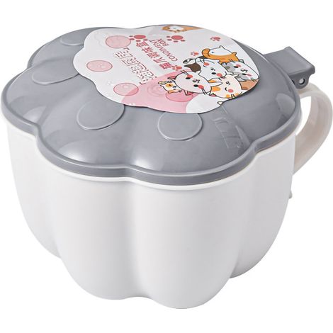Boîte d'assaisonnement pour chat, distributeur de condiments détachables, 4 grilles, couvercle à pression, récipient de stockage d'épices pour table de cuisine, gris.
