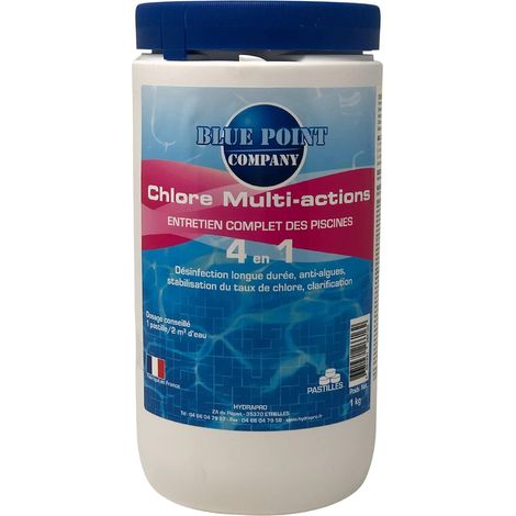 BLUE POINT COMPANY - Chlore multi actions pastilles 20g boite 1kg (1/5)