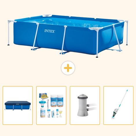 Intex Piscine Tubulaire Rectangulaire - 300x200x75 cm - 5-pièces SCB5 (1/5)