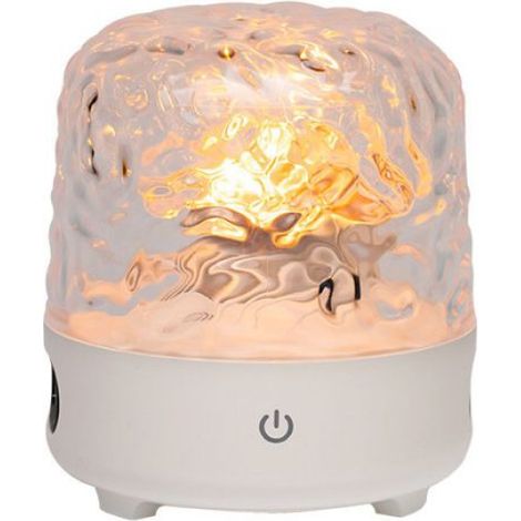 Lampe De Chevet - Projection Ciel Étoilé - Effet Lumineux Rythmique Bluetooth - 16 Couleurs - Ambiance Eau Ondulée - 11.3 x 11.3 x 13 cm - 1 Pièce (1/3)