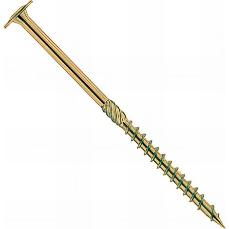 100 Vis bois Torx à tête bombée expert - zingué jaune - anti-fendage - moletage de serrage - 5x120