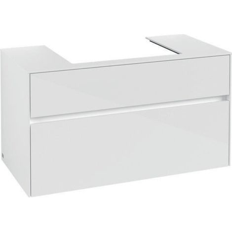 V&B Waschtischunterschrank COLLARO 1000x548x500mm Glossy White