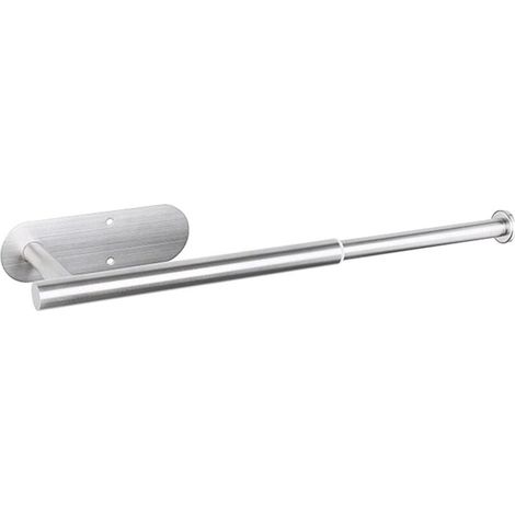 Porta rotolo di carta assorbente retrattile, in acciaio inox, bianco