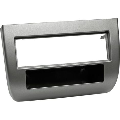 Facade autoradio 1DIN compatible avec LANCIA YPSILON ap03 GRIS FONCE - Vide poche