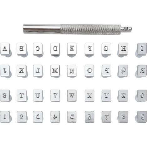 36 Pièces Timbres en Cuir Alphabet A à Z Outils d'Estampage 3mm Numéro Timbres 0-9 Lettres-Fei Yu (1/5)