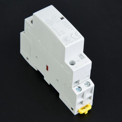 Contactor de red doméstico 2P 20A 2NO 24V 220V/230V 50/60Hz para montaje en carril DIN (1/5)