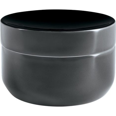 Boite à cotons Céramique JARO Gris Spirella (1/3)