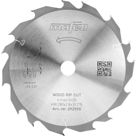 MAFELL Lame scie circulaire bois dur Ø280x30mm KSB-WL280 GT - 092598
