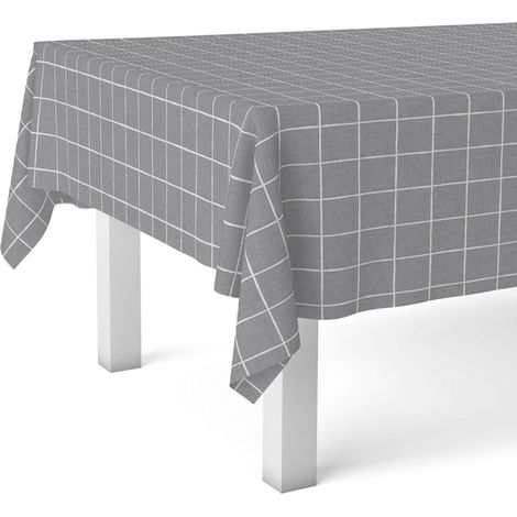 1 Nappe en toile cirée 220x140 cm, PVC et polypropylène, anti-taches, imperméable, pour salle à manger