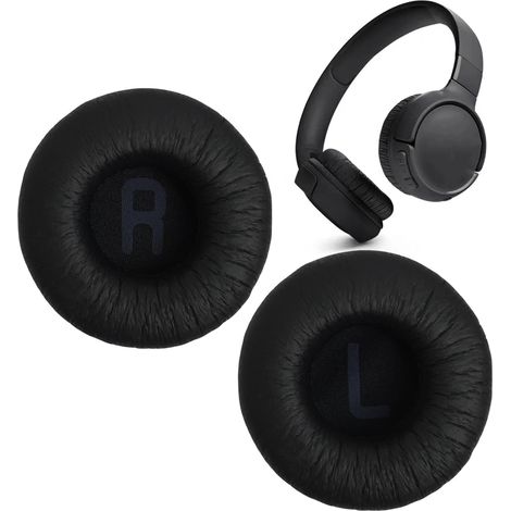 Coussinets d'oreille - 1 Paire - Cuir et Mousse - Confort et Hygiène - Pour JBL 500BT 510BT 450 - Noir 70mm