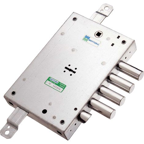 SERRATURA DA APPLICARE TRIPLICE PER PORTE BLINDATE ART. 52.571 Dx E 63 - mm 206 x  136  - MOTTURA