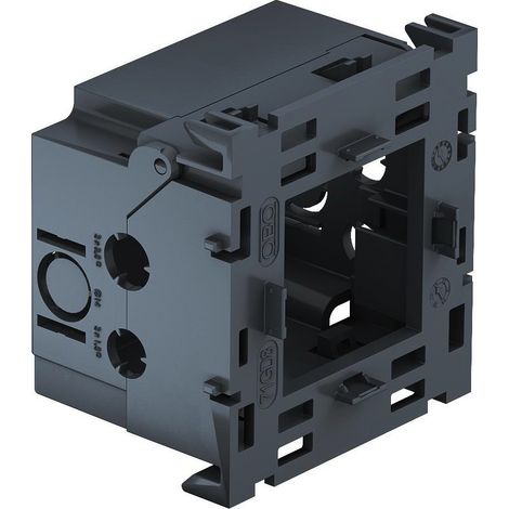 OBO Bettermann Caja de empotrar para aparatos sencilla para módulo 45 51x76x71 poliamida gris hierro RAL 7011, 6288569