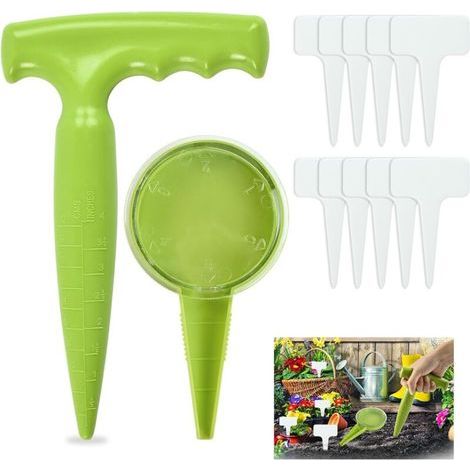 pair Plantoir de Jardin, 12pcs Outil Jardinage Plantoir, Plantoir Jardinage, Distributeur de Graines, Etiquette Semis, Succulentes des Plantes de Jardin