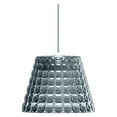 Lampadario a sospensione in plexiglass TIFFANY Grigio diametro 13x h10 cm