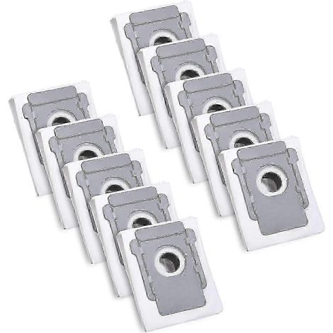 Lot de 10 sacs pour aspirateur iRobot Roomba I7, I7+, I3, I3+, I4, I4+, I6, I6+, J7, J7+, I8, I8+, S9, S9+, E5, E6, E7, base de nettoyage et sac à poussière de rechange. (1/5)