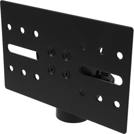 Support de Projecteur en Fer Noir Plateau Ajustable 17,5x12,5cm Compatible pour Trépieds D'enceintes et Home Theaters (1/5)