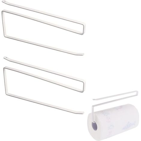 2 Pièces de Porte-Rouleau de Cuisine, Porte Papier Toilette Sans Perçage, Adapté Aux Petits Espaces, et Supporte Facilement le Poids des Serviettes en Papier (1/5)
