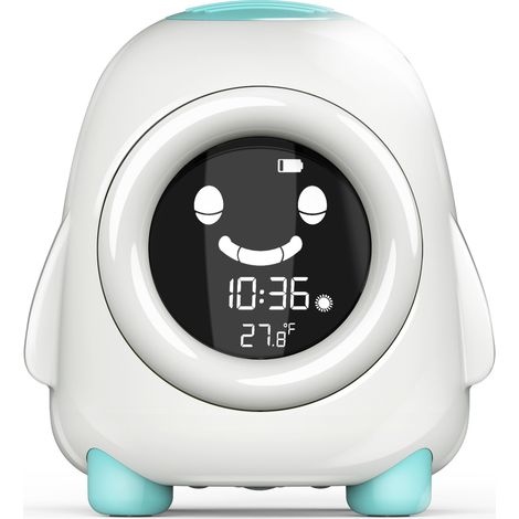 Réveil enfant avec veilleuse et musique, horloge lumineuse pour chambre d’enfant (1/3)