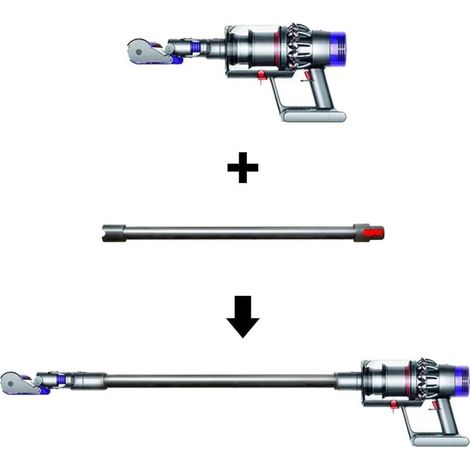 Tubo de extensión de liberación rápida compatible con aspiradoras Dyson V15, V11, V10, V8 y V7, 73 cm (hierro) (1/3)
