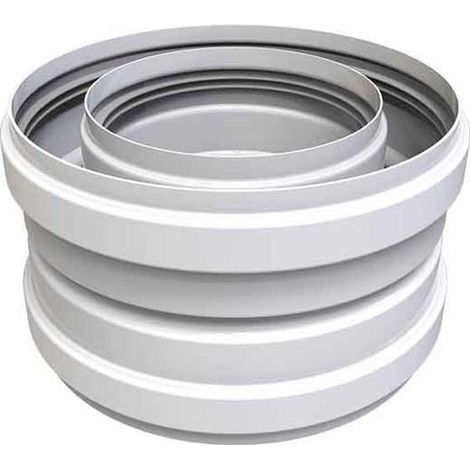 Manchon union coaxial de sortie des gaz de combustion 80/110 Chauffages étanches