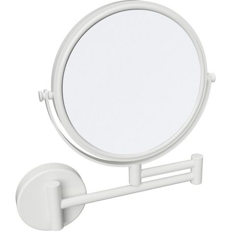 Miroir de douche mural grossissant WHITE en laiton blanc 19cm (1/3)
