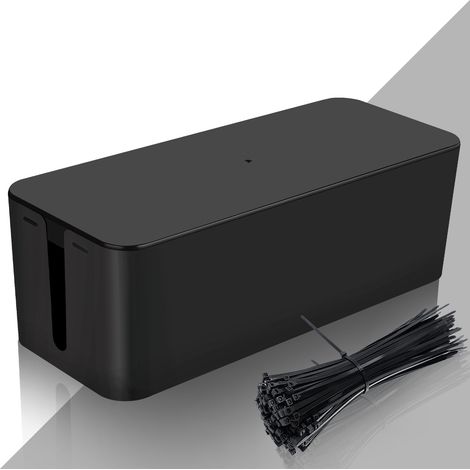 SWANEW Cable box nero alimentatori da tavolo cable box XL connettore abelmanagement (1/4)
