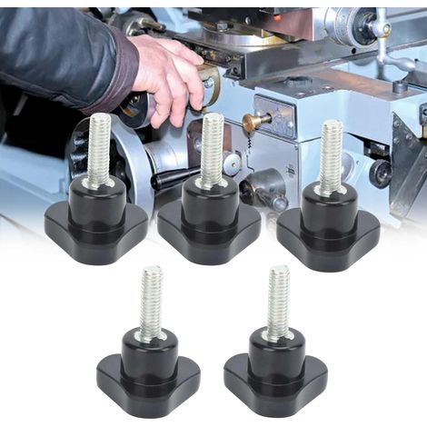 5 machines-outils comprenant un tour, une perceuse, une fraiseuse, une raboteuse, une rectifieuse et une aléseuse vis de réglage à serrage manuel avec poignée triangulaire M63220 (1/5)