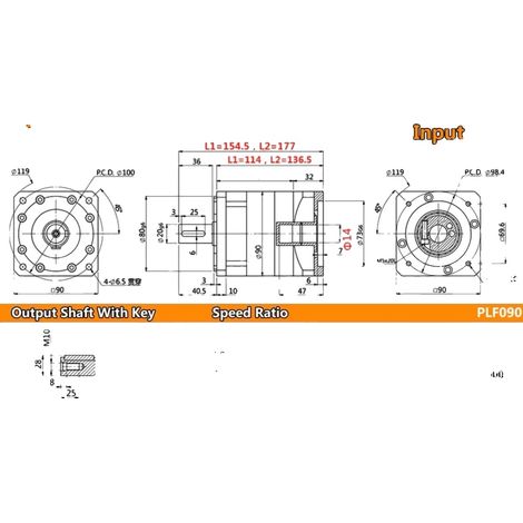 Riduttore epicicloidale, alta efficienza, compatibilità versatile, motore passo-passo da 14 mm-86, rapporto di velocità 10:1 (1/2)