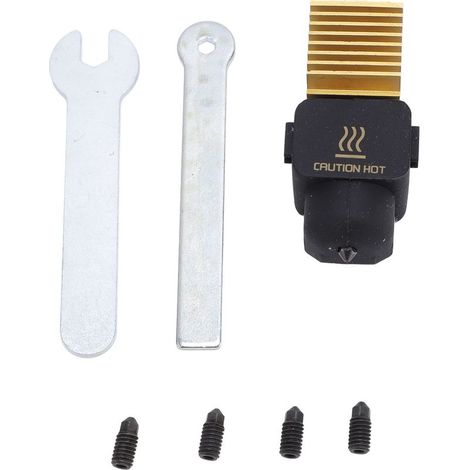 Kit de tête d'impression Hotend buses en acier trempé dissipateur thermique en laiton couvercle en Silicone clé à chaussettes pour Bambu Lab A1 Mini imprimante 3D (1/5)