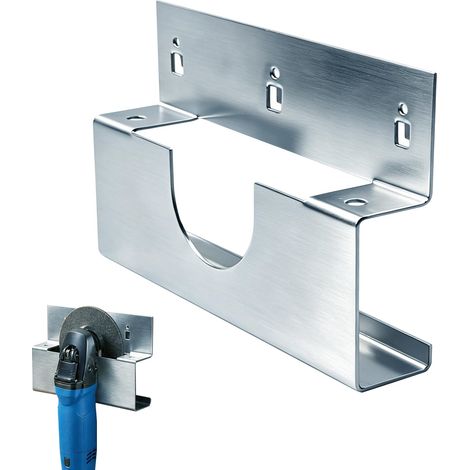 Support pour Meuleuse D'angle, Meuleuse Support Porte Outils Mural, Rangement Outils Mural sur et peu Encombrant pour les Garages, les Ateliers et les Lieux de Travail (1/5)