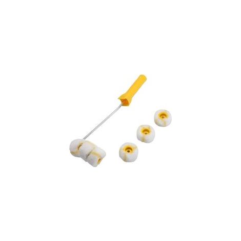 Rouleau à peinture pour tuyaux avec cadre, brosse à rouleau pour peindre les tuyaux, les tubes, les barres d\'armature et les surfaces courbes (1/5)
