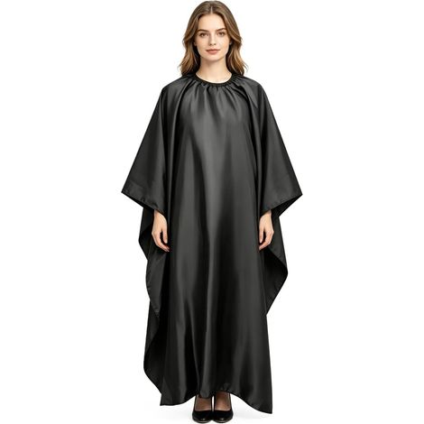 Hairdressing Cape Black - Adjustable Hook Closure - Anti-Static and Water Repellent - Ideal for Hairdressers and Home Use (1/5)