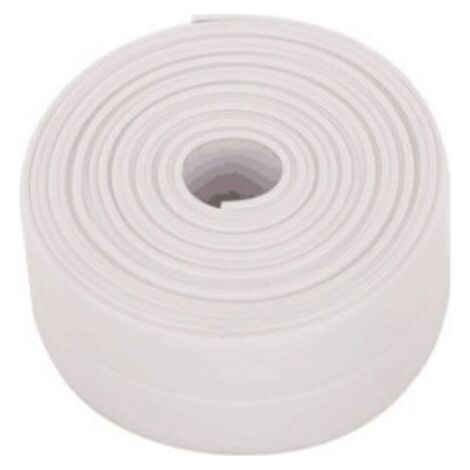 1PC(Blanche)Rouleaux Bande d'étanchéité Imperméable,Joint Salle de Bain,PVC Ruban de Calfeutrage Autocollant pour Cuisine,Toilettes WC,Baignoire