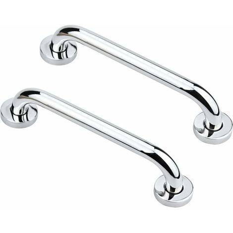 DEESSE SHOP - Barre d'appui de salle de bain, poignée de sécurité de douche en acier inoxydable 2 pièces, aide à la sécurité mobile pour enfants femmes enceintes personnes handicapées, 12 pouces/30 cm (1/5)