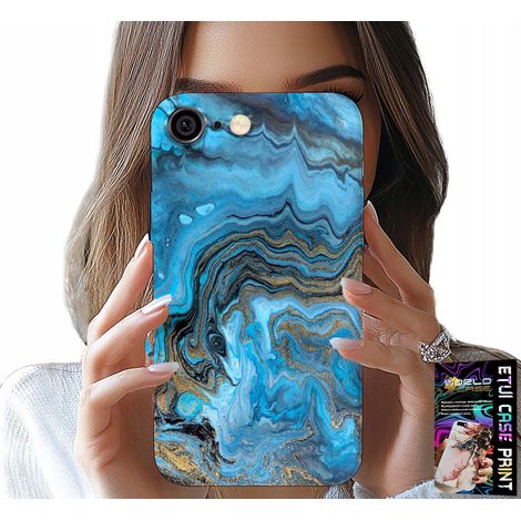 Hülle für iPhone 6 / 6S – Hülle mit Marmormuster + Folie (1/5)