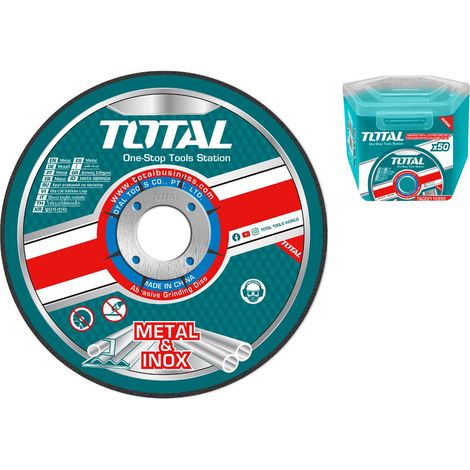 DISCHI SMERIGLIATRICE FLEX TAGLIO FERRO METALLO INOX 50pz 115mmX1,2X22,5mm TOTAL