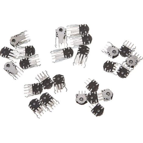 Kit de 25 pièces pour encodeurs de souris (5 types différents), interrupteurs d'encodeur à roue, pièces de rechange, décodeur, roue (1/4)