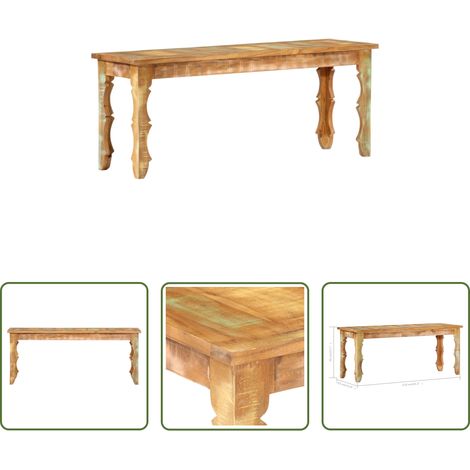 vidaXL Bois de récupération - Banc 110 x 35 x 45 cm Bois de récupération massif (1/5)