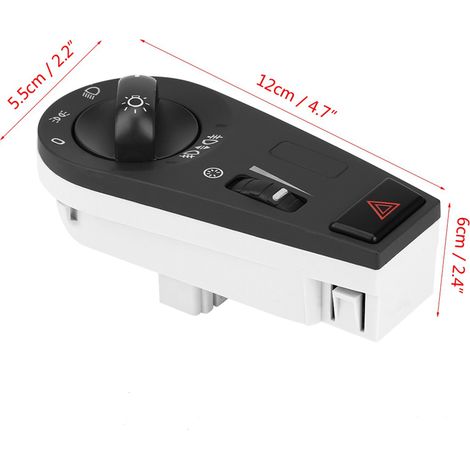 Interruptor de luz para automóvil, interruptor de lámpara 20942844, nuevo, plástico ABS negro. (1/5)