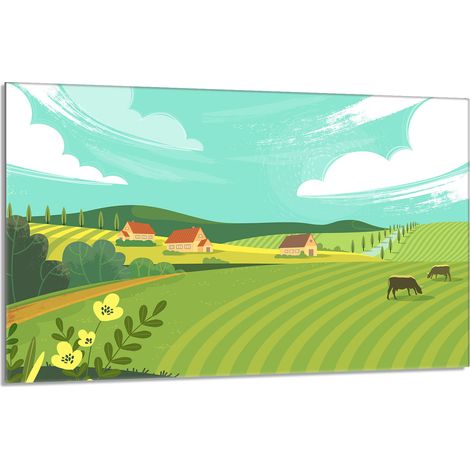 Glasschutzplatte für den Herd 80x52 Village