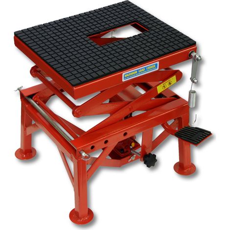 Wiltec Alzamoto idraulico, max 135 kg, altezza 35-90 cm, Pedana solleva moto (1/5)
