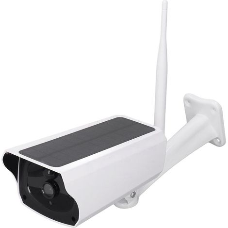 Caméra de sécurité solaire 1080p 2MP, vision nocturne, détection de mouvement PIR, audio bidirectionnel, étanchéité IP67 pour une utilisation extérieure. (1/5)