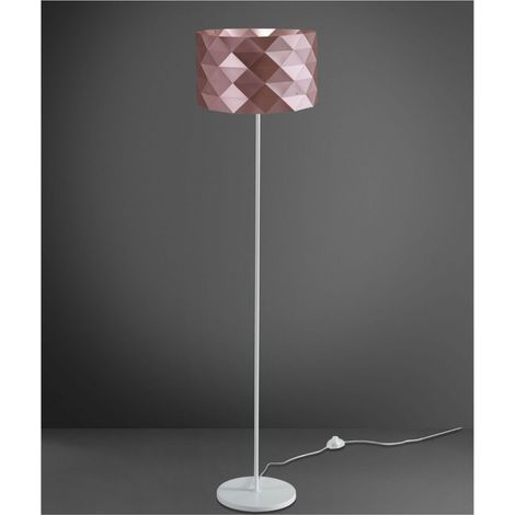 Rosa Metallsockel und Stehlampe 40 x 153h cm