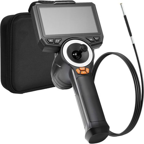 Mophorn Drehbare Endoskopkamera mit Licht, Inspektionskamera mit 360° schwenkbarem Kopf, IP67 Wasserdichte Rohrkamera mit 4,5-Zoll-Display, 1,5 m Kabel, 3000 mAh Akku, 3,9 mm Boreskopkamera (1/5)