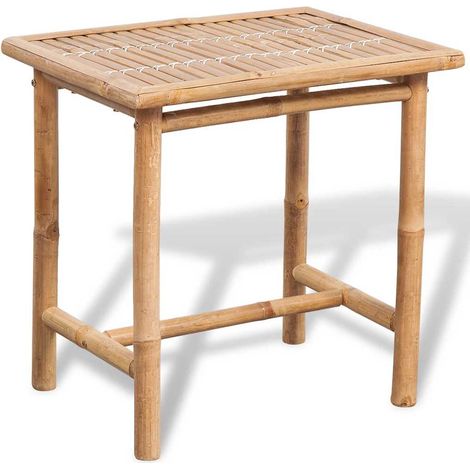 Ensemble Table + 2 chaises de bistro, Set bistrot, Ensemble repas de jardin, avec coussins Bambou OIB8383E (1/5)