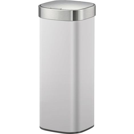 EKO - Poubelle Touch Top Loft 40 litres - Stainless Steel Plastic - gris