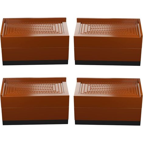 Jeu de 4 montants de meubles, lit, carré, pieds de 7,5 cm ou 15 cm de haut, lit réglable, pour tables, chaises, canapés, dortoirs, etc. (1/5)