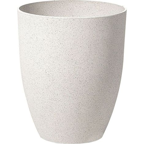 Vaso Piante Esterno in Poliresina Simil Pietra Bianca 35 x 35 x 42 cm Croton